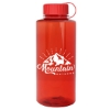 Garyline® Mountaineer Tritan® Bottle with Tethered Lid - 36 oz. - Transparent red